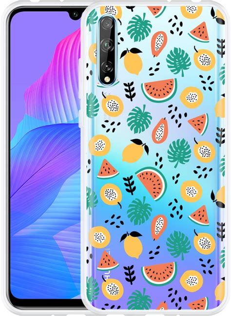 Hoesje Geschikt Voor Huawei P Smart S Tropical Fruit Bol