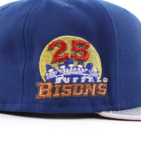 BUFFALO BISONS BISONS 25 Patch New Era 59Fifty Fitted Hat (SONGBIRD BL ...