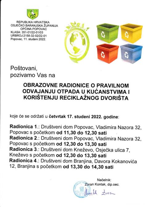 Op Ina Popovac Organizira Radionice O Pravilnom Odvajanju Otpada