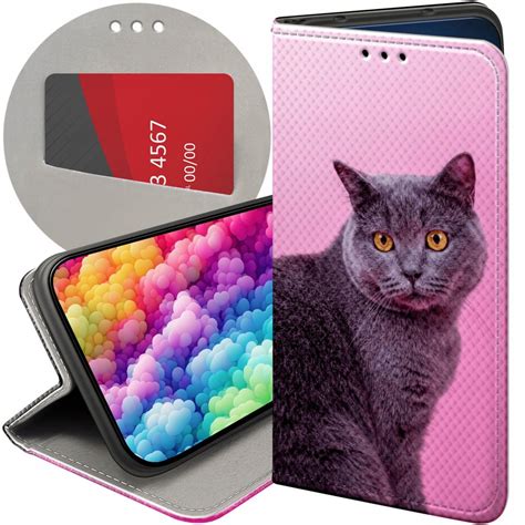 Etui Z Klapką Do Motorola One Wzory Koty Kotki Kociaki Futerał