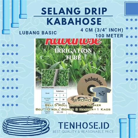 Jual Selang Air Irigasi Drip Kabahose Lubang Basic Ukuran Cm