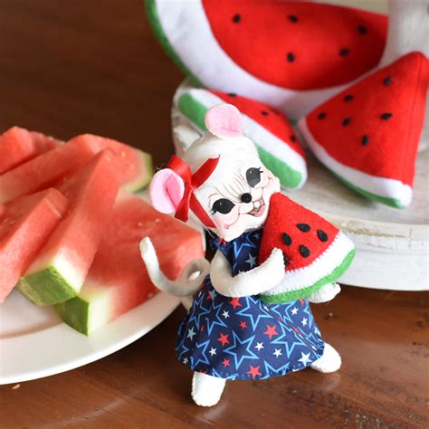 6in Watermelon Mouse Annalee Dolls