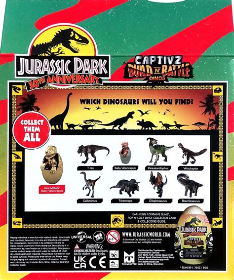 Jurassic Park 30th Anniversary 2023 Toy Monster International Limited Captivz Display Box A