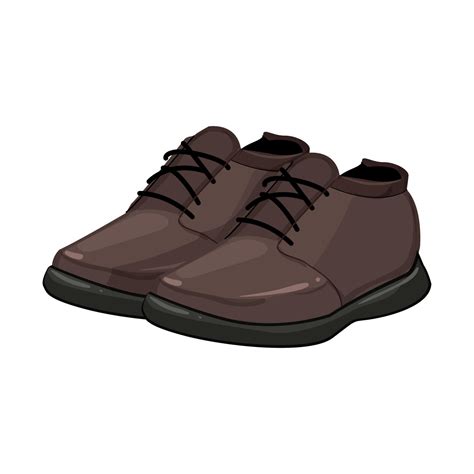 Brown Man Shoes Cartoon Vector Illustration Vector Art At Vecteezy