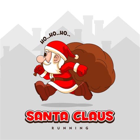 Ilustraciones De Dibujos Animados De Santa Claus Aisladas En Blanco