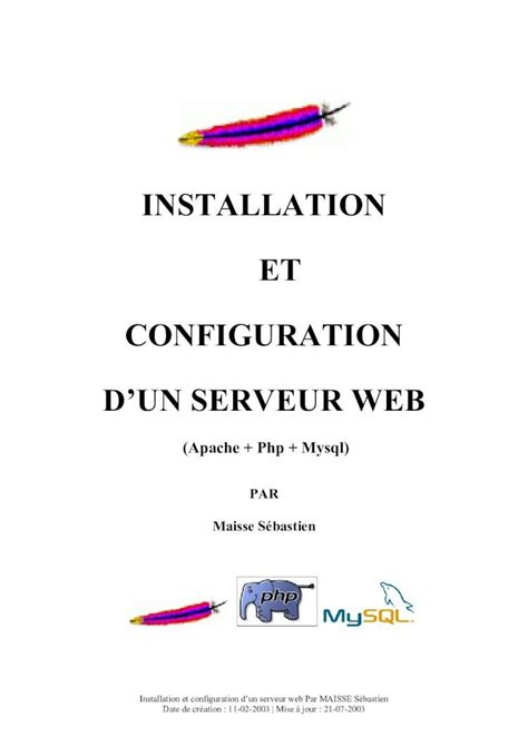 PDF INSTALLATION ET CONFIGURATION D UN SERVEUR WEB DUN SERVEUR WEB