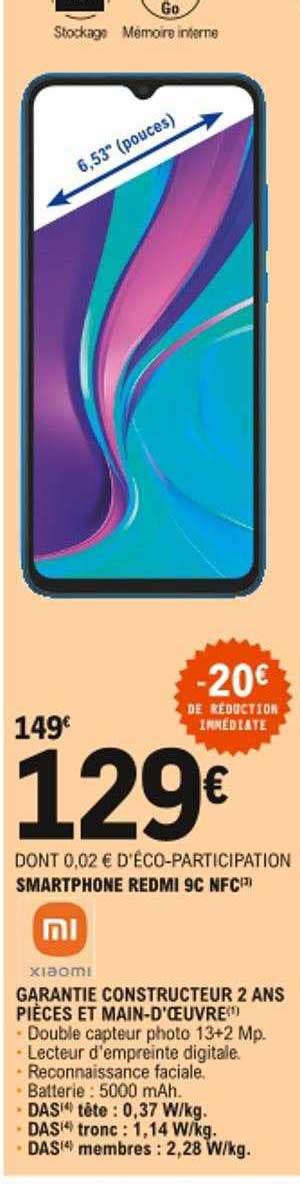 Promo Smartphone Redmi 9c Nfc Xiaomi Chez E Leclerc ICatalogue Fr