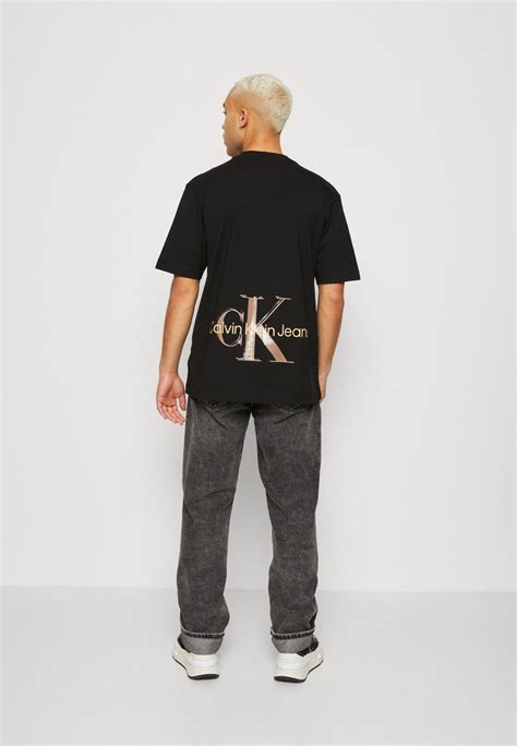 Calvin Klein Jeans Archival Monologo Back Tee T Shirt Print Blackzwart Zalandobe