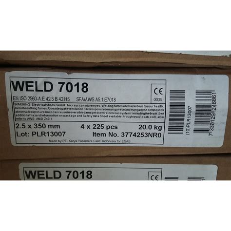 Jual Kawat Las Baja ESAB WELD 7018 2 5mm Shopee Indonesia