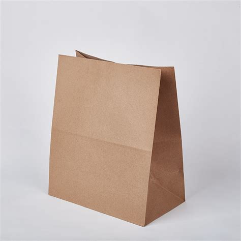 Custom Disposable Food Grade Sos Packaging Brown Kraft Paper Bag Bulk