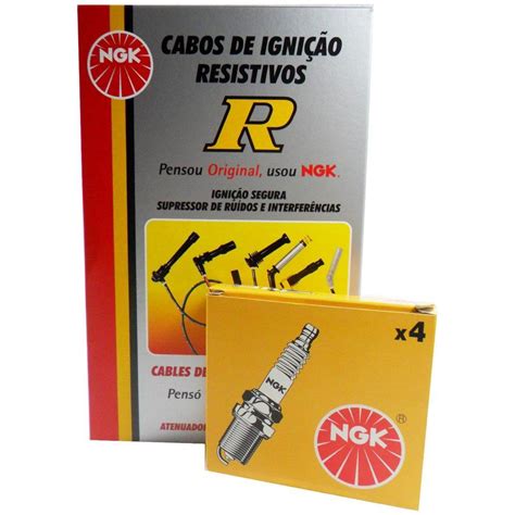 Kit Cabos Velas Ngk Vw Santana Quantum 1 6 1 8 2 0 Gasolina 87 91 Em