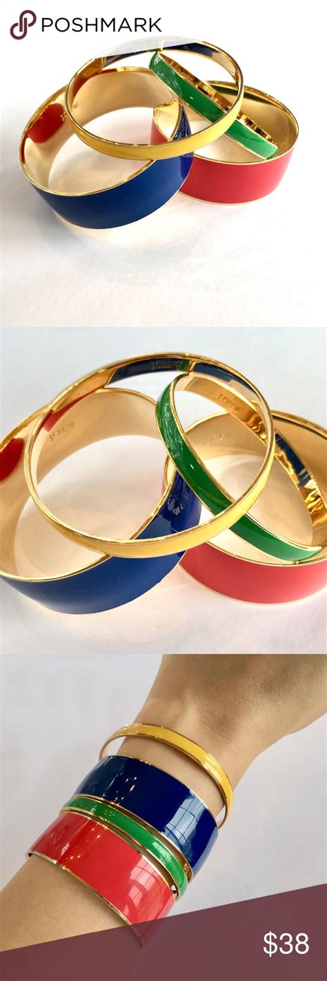 Euc J Crew Enamel Bangle Bracelets Lot Of Enamel Bangle Bangle