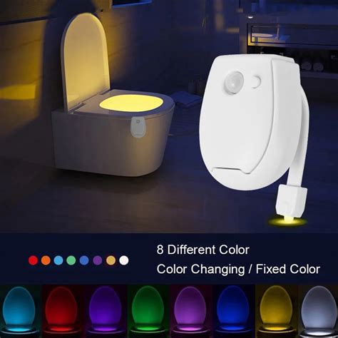 Pcs Pir Motion Sensor Toilet Seat Night Light Colors Smart