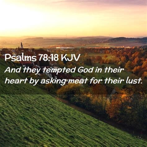 Psalms 78 18 KJV Bible Verse Images