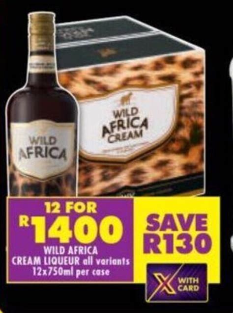 Wild Africa Cream Liqueur All Variants X Ml Per Case Offer At Shoprite