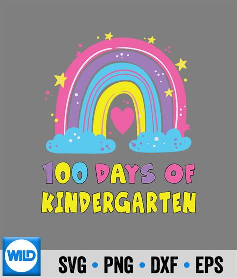 100 Days Of School Svg 100 Days Of Kindergarten School Teacher Smarter