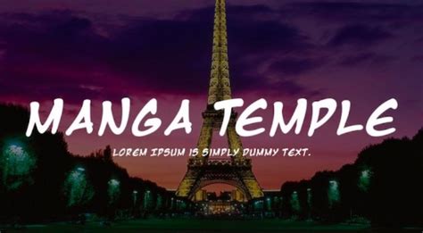 Manga Temple Font