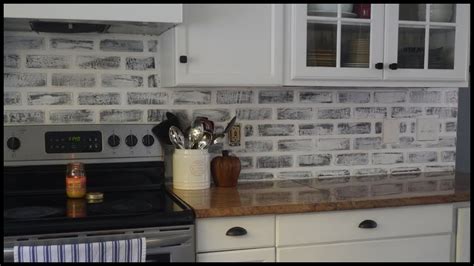 Faux Brick Kitchen Backsplash Youtube