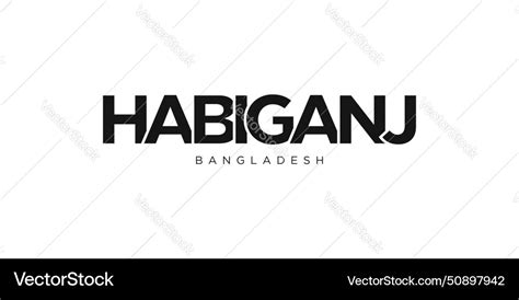 Habiganj In The Bangladesh Emblem Design Vector Image