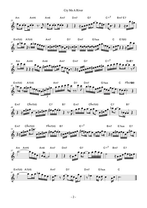 「Cry Me A River」でのソロ例 | Katsu's SAXWORLD