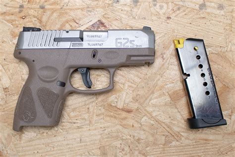 Taurus G2s 9mm Police Trade In Pistol With Stainless Slide Fde Frame