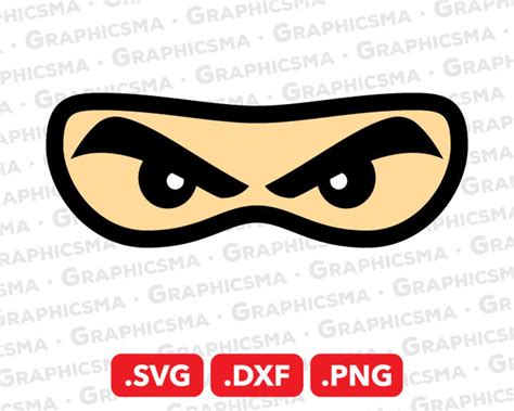 Ninja Eyes Svg File Ninja Eyes Dxf Ninja Eyes Png Birthday Ninja