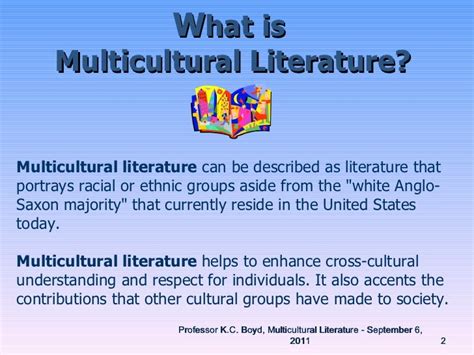 Multicultural Literature Overview And Assignment