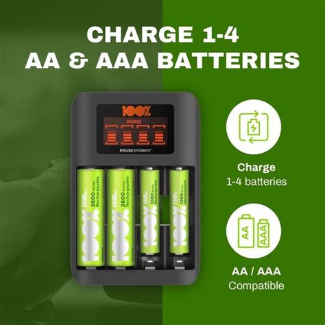 Batterij Oplader Voor Aa En Aaa Batterijlader Incl Aaa Oplaadbare