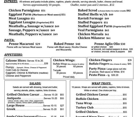 EP Catering Menu PDF1024_1 | Uncle Tony's Pizza & Pasta | Family Style ...