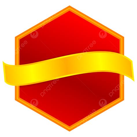 Red And Yellow Luxary Banner Shape Banner Shape Lebel Png