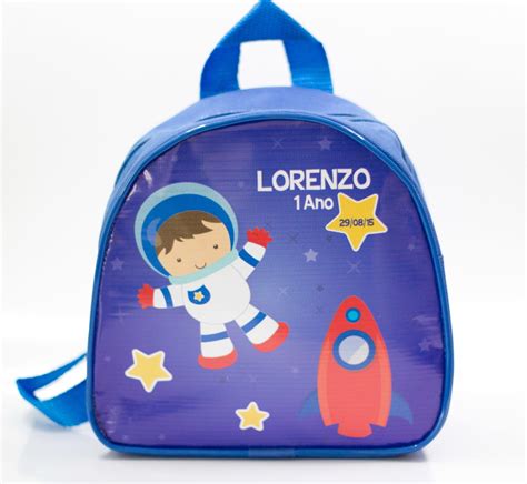 Mochila Personalizada Astronauta Estúdio Mais Que Lindo Elo7