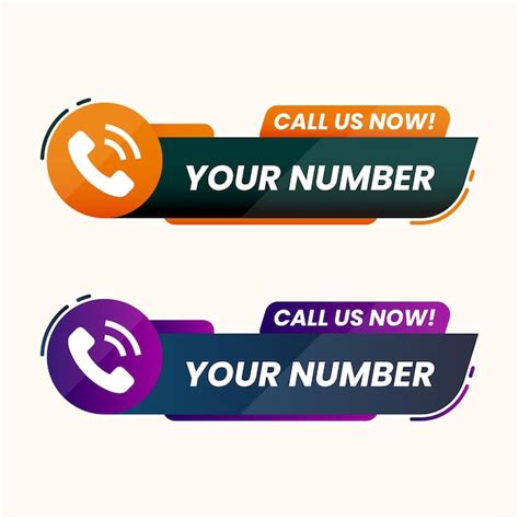 Premium Vector Call Us Now Button With Your Number And Call Sign