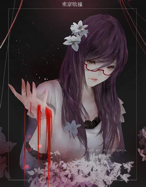 Artstation Rize Kamishiro Aoi Ogata Kaneki Kawaii Anime Girl Anime