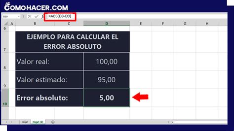 ¿cómo Calcular El Error Absoluto En Excel Aprende A Calcular El Error Absoluto En Excel