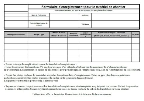 Lutte Contre Les Vols Sur Chantiers Pour Les Chantiers Fiches