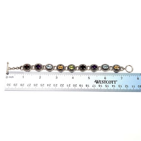 Doug Paulus Dp India Sterling Silver Multi Gemstone Bracelet At Stdibs