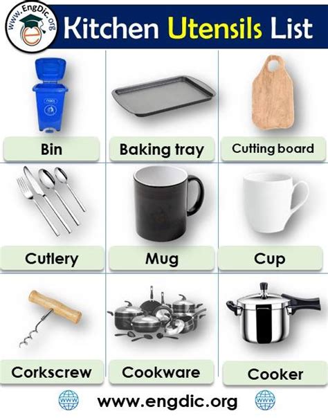 Kitchen Utensils Names List All Utensils Tools And Appliances With