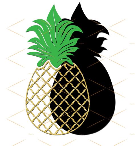 Png Eps Cricut Pattern Svg Summer Pineapple Monogram Silhouette Svg Dxf