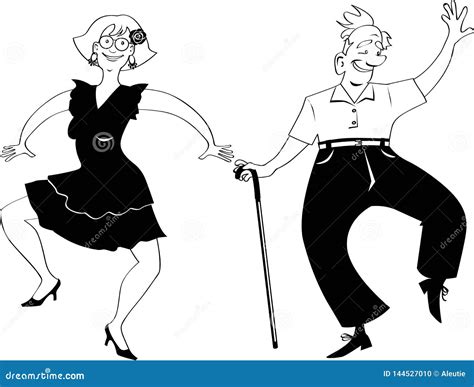 Dancing Senior Citizens Clip Art Stock Vector - Illustration of home ...