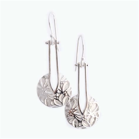 Floral Drop Circle Earrings — Janet Stein Jewelry