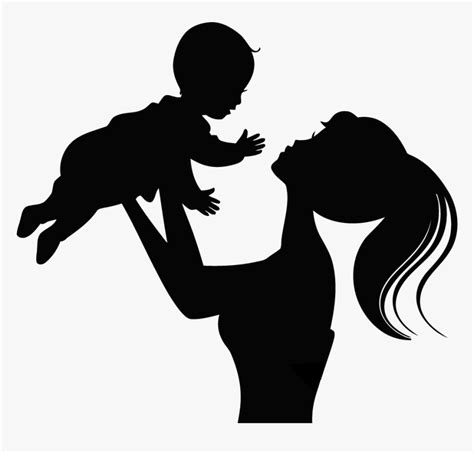 Mother And Baby Silhouette