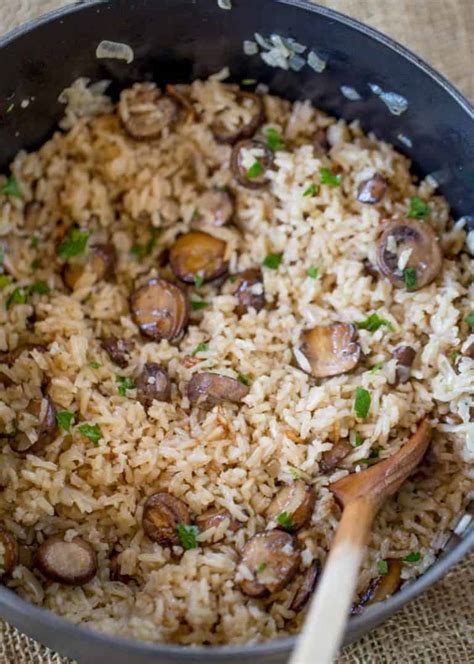 Easy Mushroom Rice Dinner Then Dessert