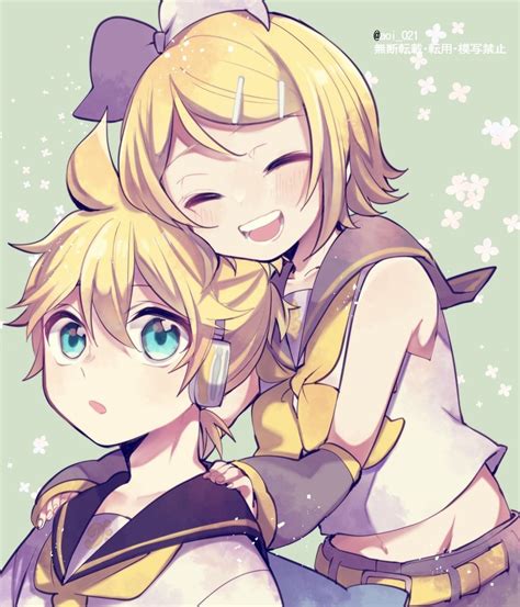 Kagamine Rin And Kagamine Len Vocaloid Drawn By Aoichokoaoichoco