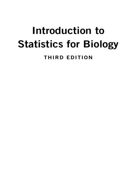 Trudy A Watt Robin H Mccleery Tom Hart Introduction To Statistics