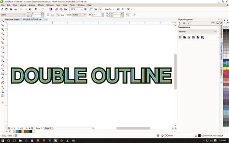 Membuat Double Outline Di Corel Draw Kelas Desain Belajar Desain Grafis