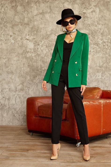 Chaqueta verde para las mujeres lana verde Blazer mujeres Etsy España