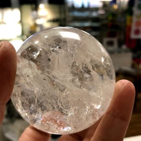 Clear Quartz Sphere Crystal Ball Breathe Inspiring Ts