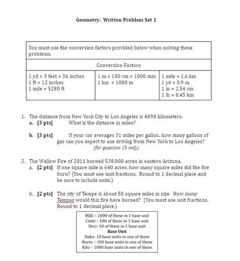 Solved Geometry Written Problem Set 1 You Must Use The