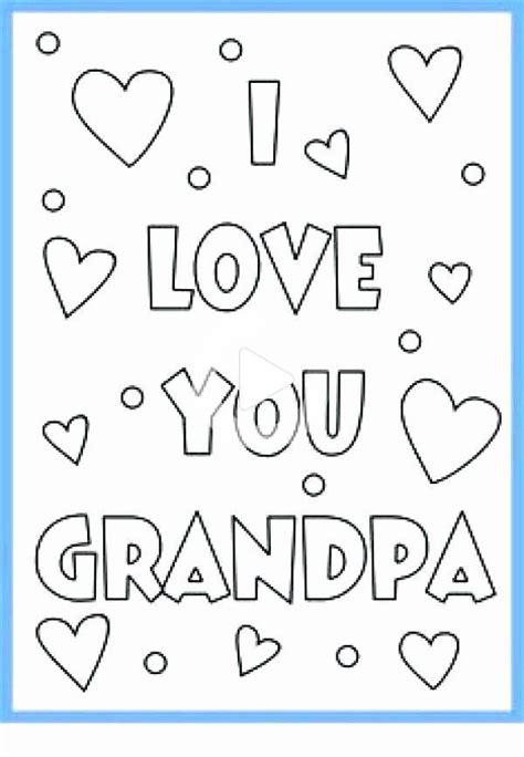 Free Printable Coloring Birthday Cards For Grandpa Printable Word