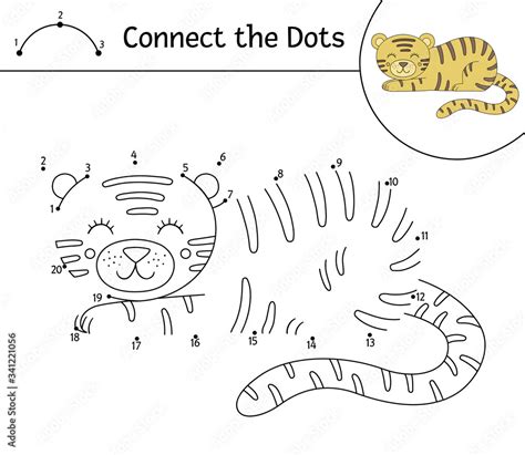 Vector dot-to-dot activity with cute animal. Connect the dots game ...